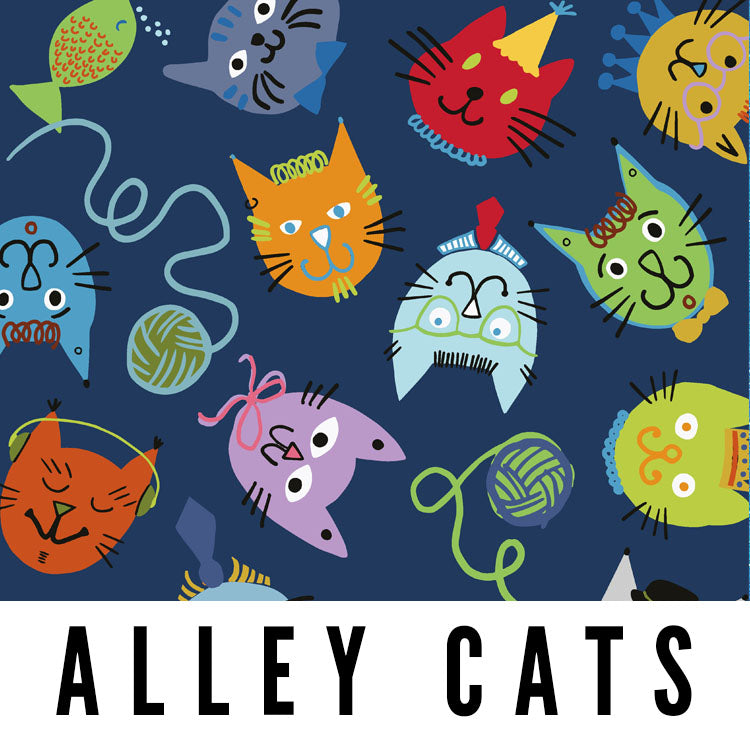 Splash Laminate Cotton Fabric 1 Yard Cut - Alley Cats
