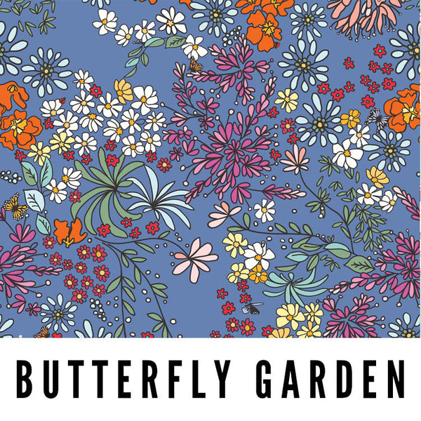 Splash Laminate Cotton Fabric - Butterfly Garden