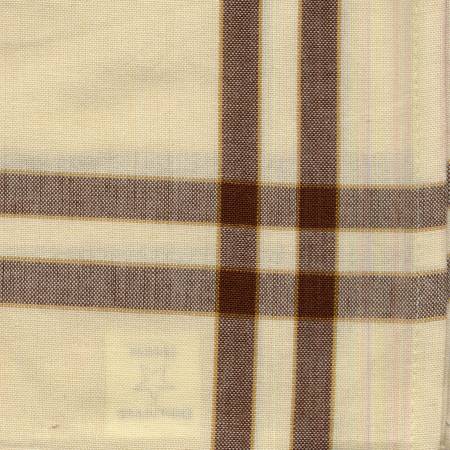 Tea Towel Brown & Cream with Pumpkin Stripe