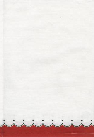 Tea Towel Christmas Border Bright Red and Green