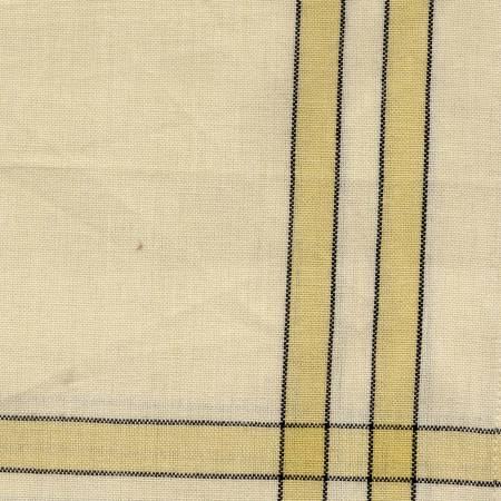Tea Towel Dijon Cream with Black Stripe