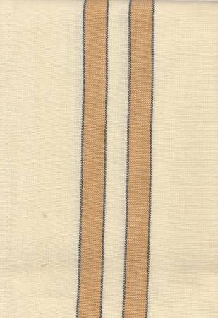 Tea Towel Pumpkin/Cream w/Black Stripe