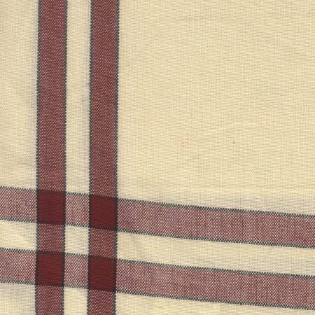 Tea Towel Red Cream with Black Stripe