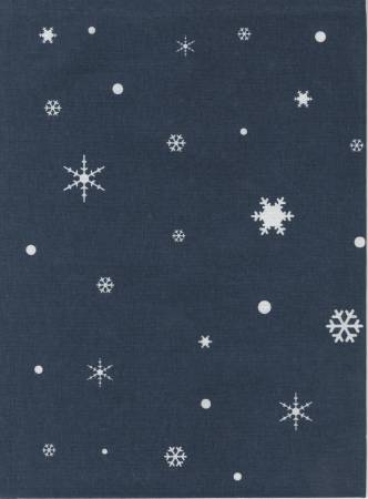 Tea Towel Snow Flake Navy