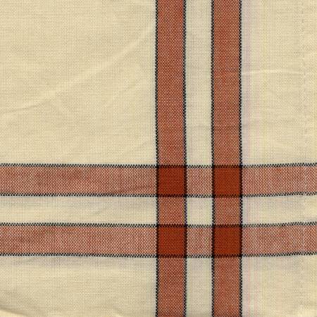 Tea Towel Terra Cotta and Cream With Black Stripe