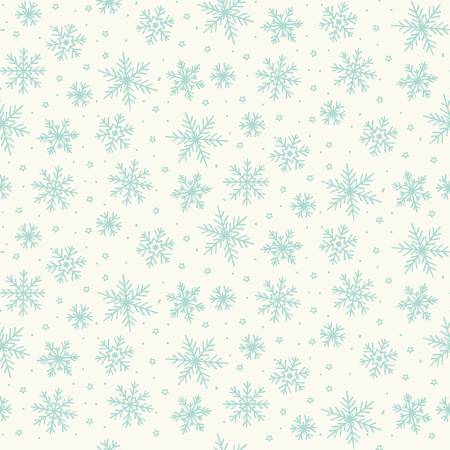 The North Pole Snowflakes White Flannel 6F135