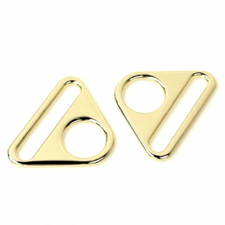 Two Triangle Rings 1 1/2" Gold