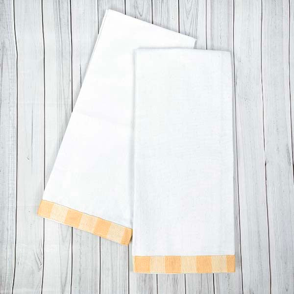 Vintage Gingham Tea Towels Peach Fuzz