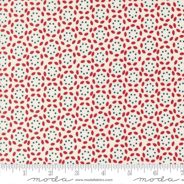 Vintage Petals Cream Red 4215