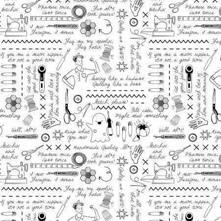 White Sweary Stitching  6167