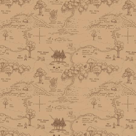 Winnie the Pooh Map Brown 5635