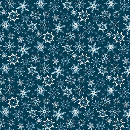 Winter Magic Snowflakes Navy 805164
