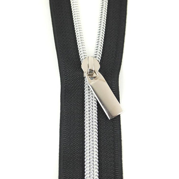 Zipper Blk/Nickel 9 Pulls/3yds ZBY5C11 Sallie Tomato#1