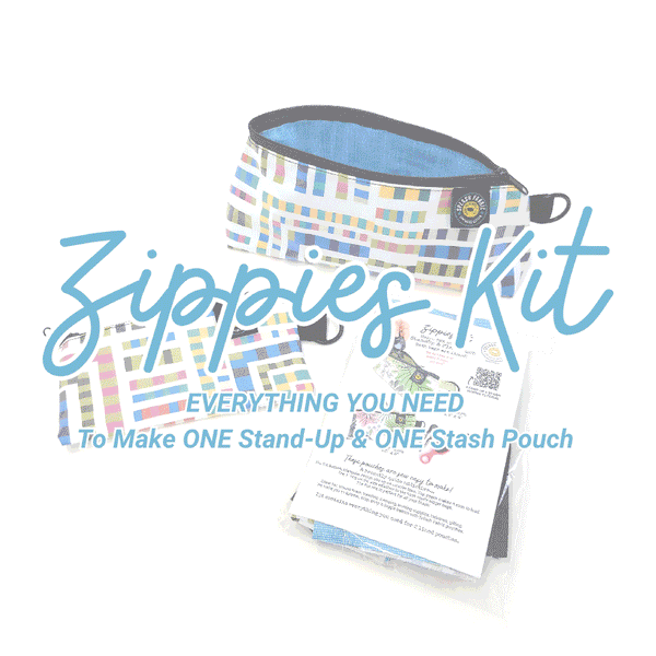 Splash Laminate Cotton Zipper Pouch Sewing Kit - Cool Cats